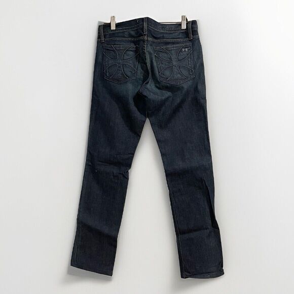 Habitual Bootcut Jeans Women Low-Rise Dark Wash Denim Maltese Cross Y2K - Picture 5 of 6